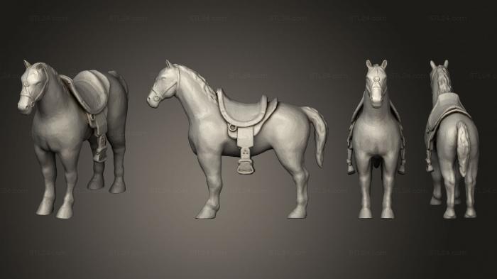 Статуэтки животных (Последний из нас Оседлал Лошадь, STKJ_2953) 3D модель для ЧПУ станка