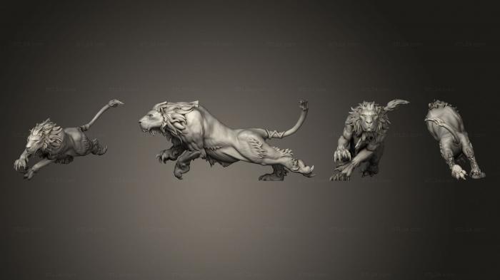 Animal figurines (Lion 02, STKJ_2957) 3D models for cnc