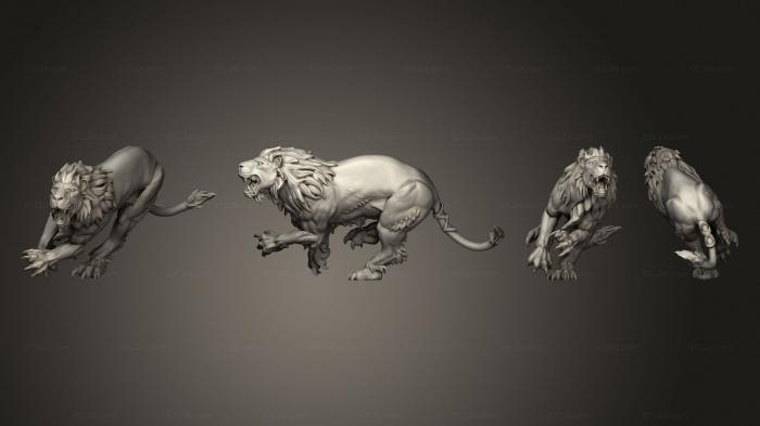 Animal figurines (Lion 03, STKJ_2958) 3D models for cnc