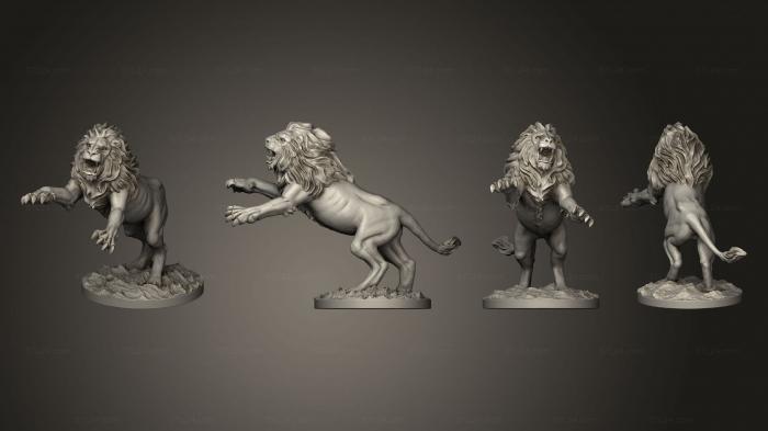 Animal figurines (Lion Finished, STKJ_2966) 3D models for cnc
