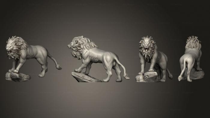 Animal figurines (Lion Tower Miniatures Sept, STKJ_2969) 3D models for cnc
