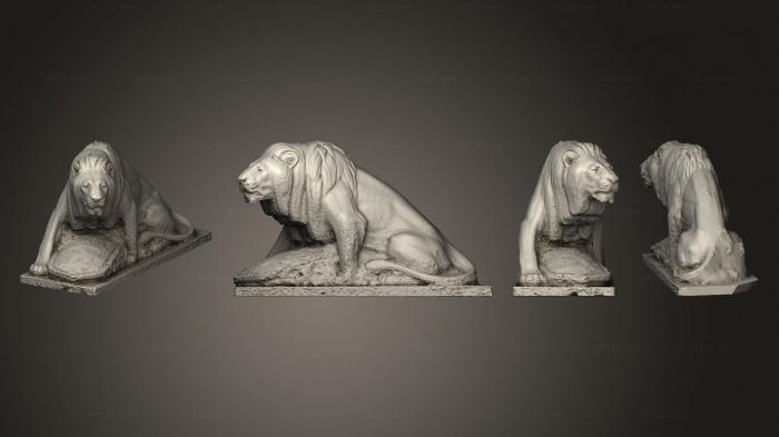 Animal figurines (Lion Wip 002, STKJ_2970) 3D models for cnc