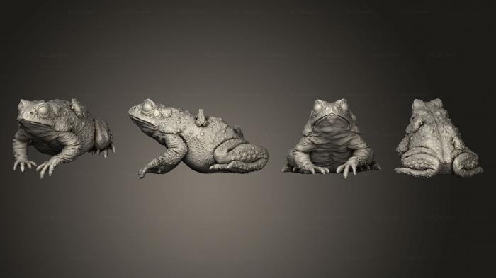 Статуэтки животных (База mother of froggles 001, STKJ_2974) 3D модель для ЧПУ станка