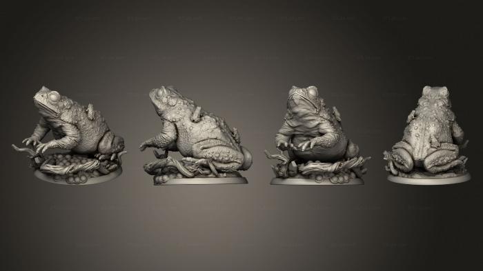 Статуэтки животных (База mother of froggles 002, STKJ_2975) 3D модель для ЧПУ станка