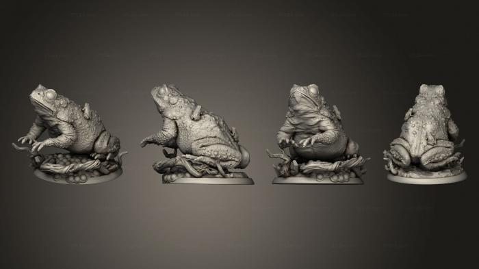 Статуэтки животных (Мать лягушатников пре 234, STKJ_2977) 3D модель для ЧПУ станка