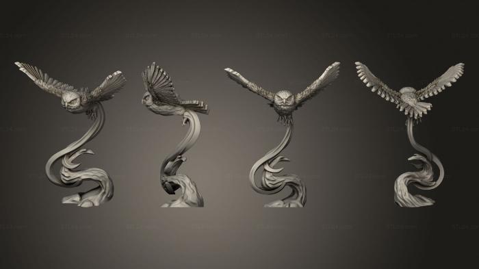 Animal figurines (Owl 1, STKJ_2988) 3D models for cnc