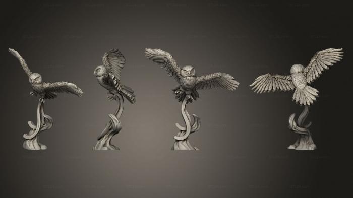 Animal figurines (Owl 2, STKJ_2989) 3D models for cnc