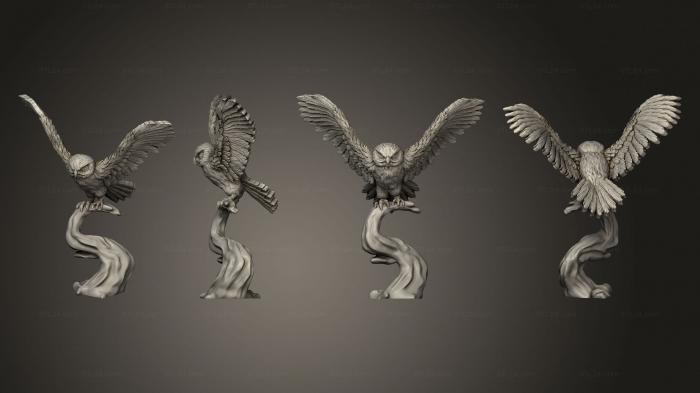 Animal figurines (Owl 3, STKJ_2990) 3D models for cnc
