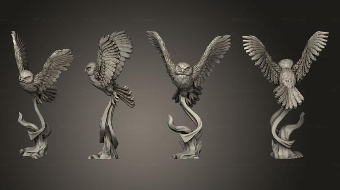 Animal figurines (Owl 4, STKJ_2991) 3D models for cnc
