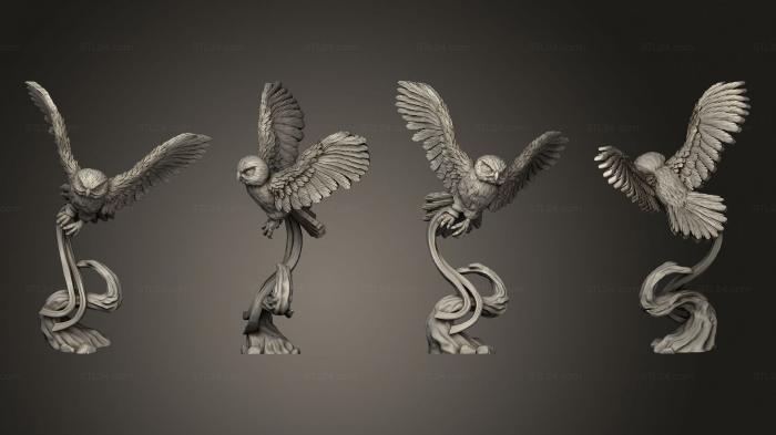 Animal figurines (Owl 5, STKJ_2992) 3D models for cnc