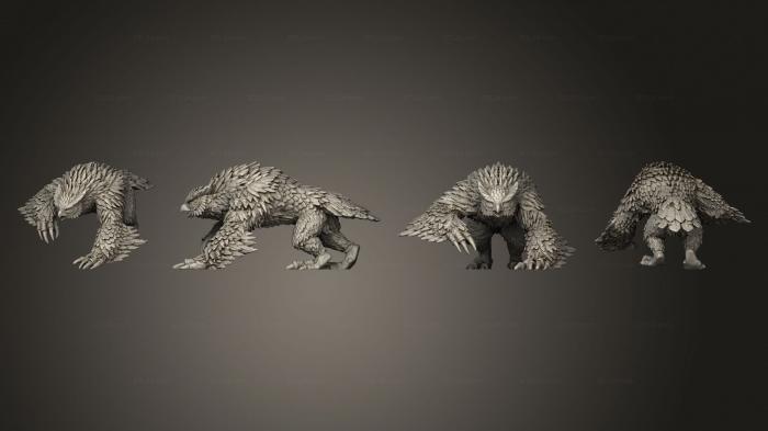 Статуэтки животных (Большой Бродящий Совиный Медведь, STKJ_2999) 3D модель для ЧПУ станка