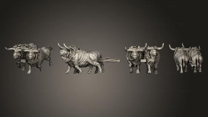 Статуэтки животных (OX 1 Готово, STKJ_3000) 3D модель для ЧПУ станка