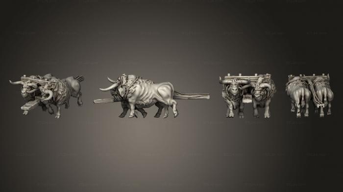Статуэтки животных (OX 4 Готово, STKJ_3003) 3D модель для ЧПУ станка