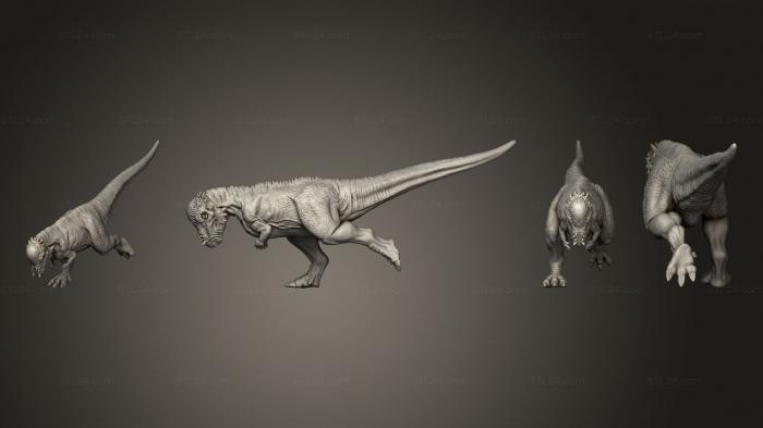 Статуэтки животных (Пахицефалозавриды Поза 2, STKJ_3007) 3D модель для ЧПУ станка
