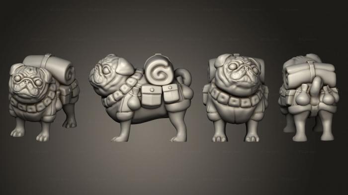Animal figurines (Packpug Bigger, STKJ_3009) 3D models for cnc