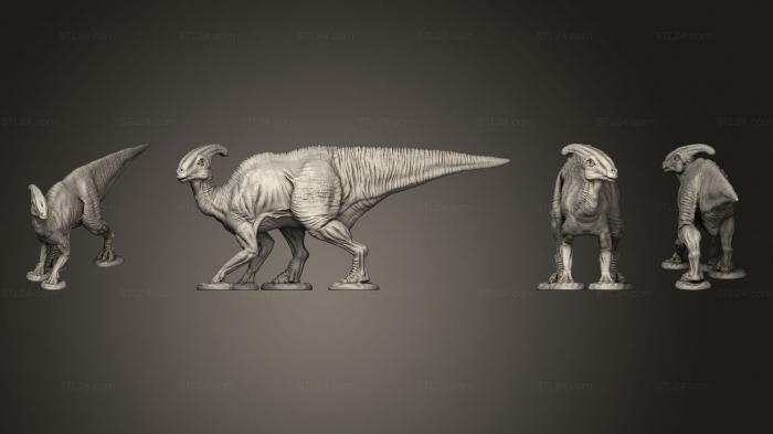 Статуэтки животных (Поза паразавролофа 1, STKJ_3020) 3D модель для ЧПУ станка