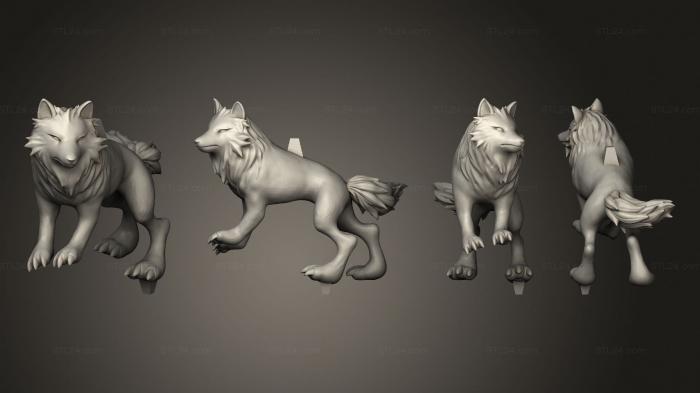 Статуэтки животных (Принцесса Мононоке, STKJ_3033) 3D модель для ЧПУ станка