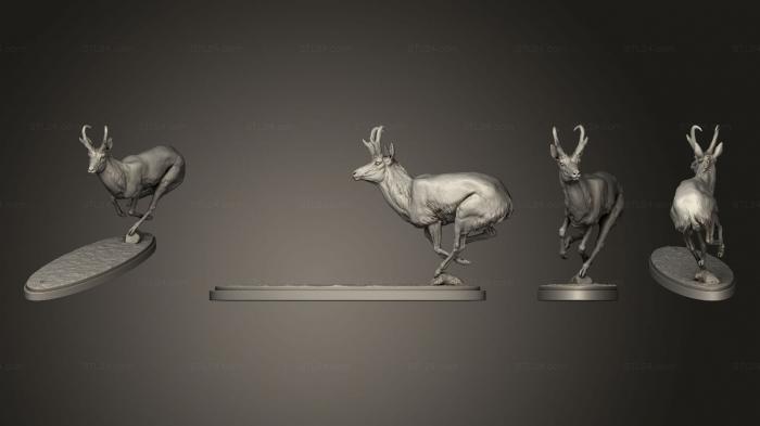 Статуэтки животных (Погоня за Вилорогом 2, STKJ_3034) 3D модель для ЧПУ станка