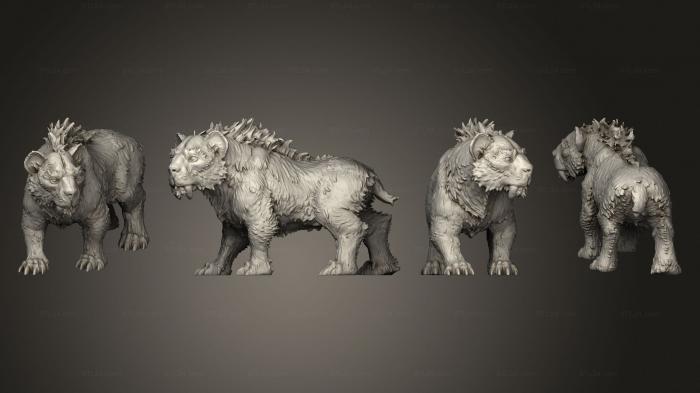 Animal figurines (Sabretooth Tiger 01, STKJ_3056) 3D models for cnc