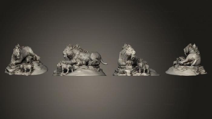 Animal figurines (Sabretooth Tiger 04, STKJ_3059) 3D models for cnc