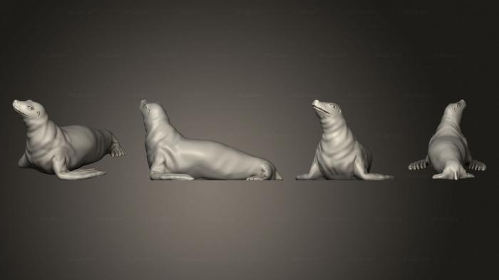Animal figurines (Seal A Based 001, STKJ_3064) 3D models for cnc
