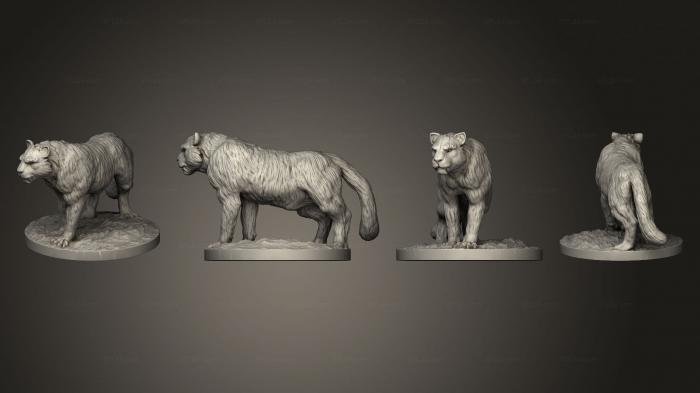 Animal figurines (Snow Leopard Finished, STKJ_3088) 3D models for cnc