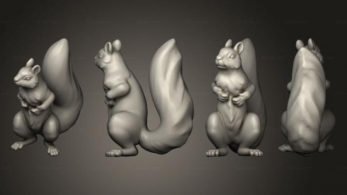 Animal figurines (Squirrel 1, STKJ_3108) 3D models for cnc
