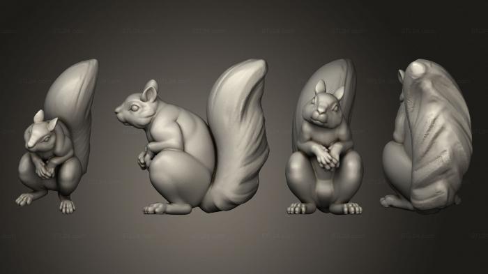 Animal figurines (Squirrel 3, STKJ_3110) 3D models for cnc