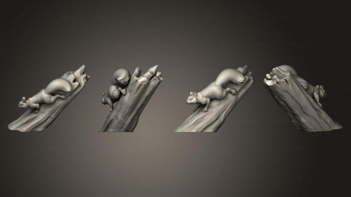 Статуэтки животных (Белка 6, STKJ_3113) 3D модель для ЧПУ станка