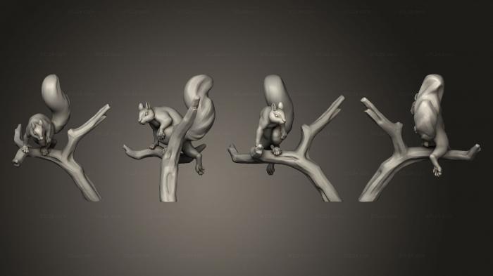 Animal figurines (Squirrel 7, STKJ_3114) 3D models for cnc