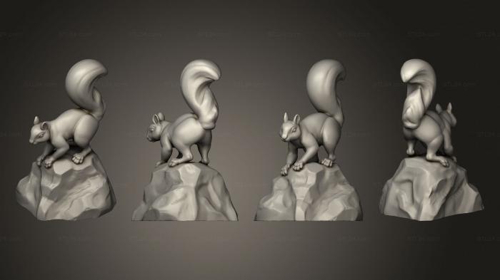 Animal figurines (Squirrel 9, STKJ_3116) 3D models for cnc