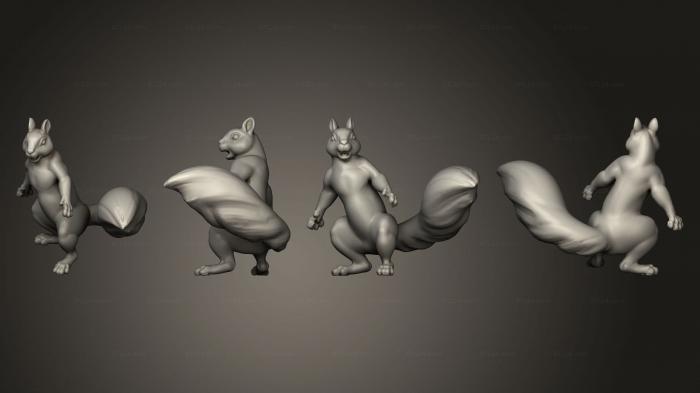 Animal figurines (Squirrel 10, STKJ_3117) 3D models for cnc