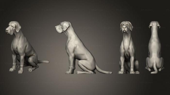 Animal figurines (A sitting dog, STKJ_3125) 3D models for cnc