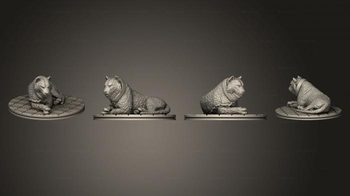 Animal figurines (Tiger A Based, STKJ_3135) 3D models for cnc