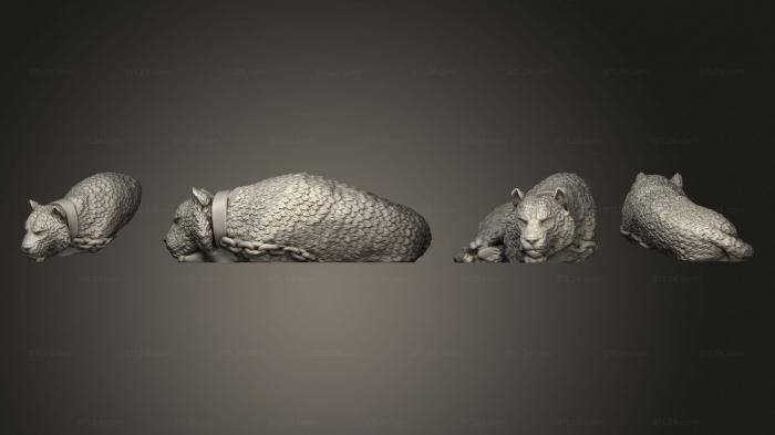 Статуэтки животных (Тигр Б Без Основы, STKJ_3138) 3D модель для ЧПУ станка
