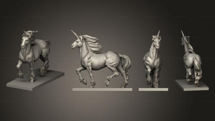 Animal figurines (Unicorn, STKJ_3145) 3D models for cnc