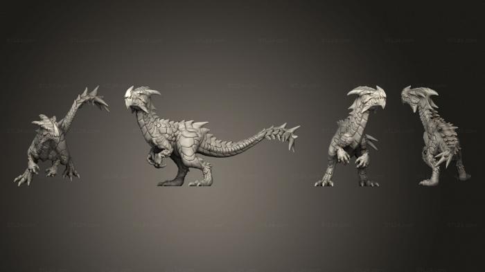 Animal figurines (velociraptor 1, STKJ_3146) 3D models for cnc