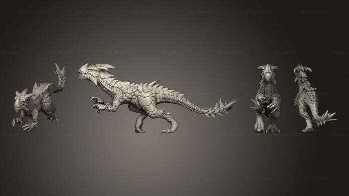 Animal figurines (velociraptor 2, STKJ_3147) 3D models for cnc
