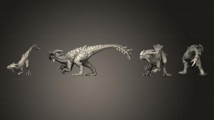 Animal figurines (velociraptor 3, STKJ_3148) 3D models for cnc