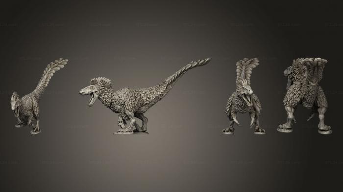 Animal figurines (Velociraptor pose 2, STKJ_3150) 3D models for cnc
