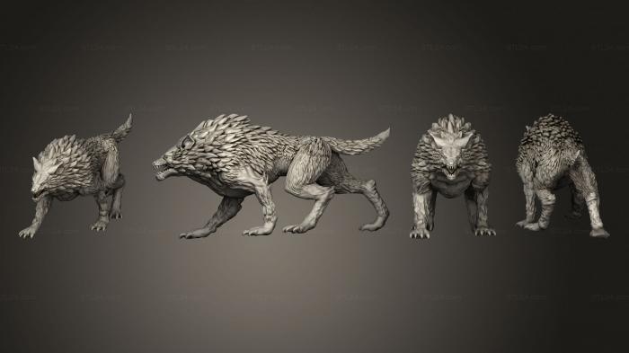 Статуэтки животных (Варг Большой, STKJ_3164) 3D модель для ЧПУ станка