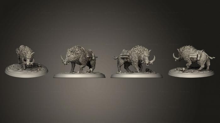 Animal figurines (Warthog, STKJ_3171) 3D models for cnc