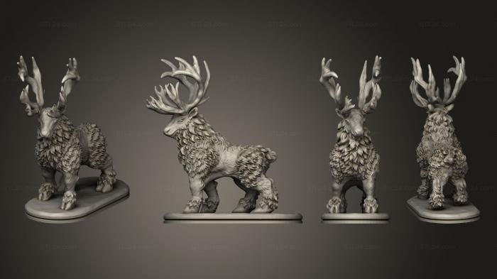 Animal figurines (Wilds of Wintertide Caribou, STKJ_3180) 3D models for cnc