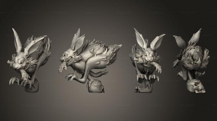 Статуэтки животных (Кролик из Гильдии волшебников, STKJ_3194) 3D модель для ЧПУ станка