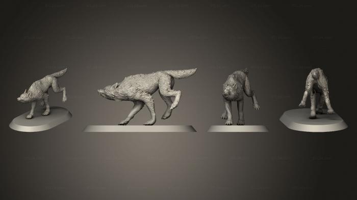 Animal figurines (WOLF 2, STKJ_3201) 3D models for cnc