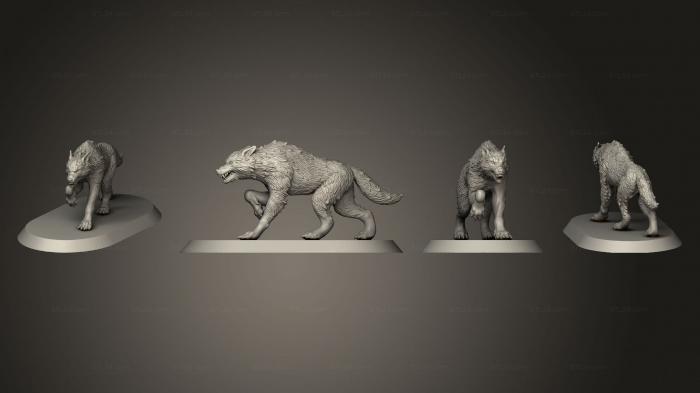 Animal figurines (WOLF 3, STKJ_3202) 3D models for cnc