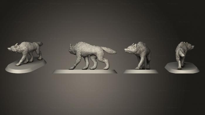 Статуэтки животных (ВОЛК 4, STKJ_3203) 3D модель для ЧПУ станка
