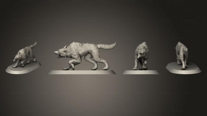 Animal figurines (WOLF 5, STKJ_3204) 3D models for cnc