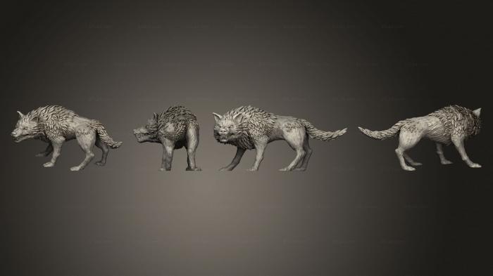 Статуэтки животных (Волк закрыл пасть, STKJ_3205) 3D модель для ЧПУ станка