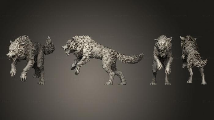 Animal figurines (Wolf 03, STKJ_3212) 3D models for cnc